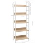 Estantería de 5 niveles madera ingeniería roble 60x27,6x158,5cm en Librerías y estanterías | Comprar online en Foru.es