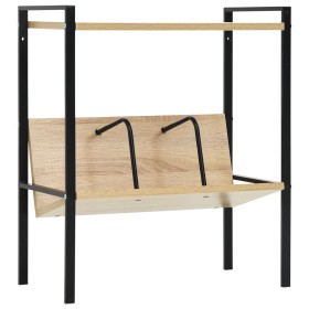 Estantería 2 niveles madera ingeniería negro roble 52x28x59 cm en Librerías y estanterías | Comprar online en Foru.es