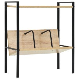 Estantería 2 niveles madera ingeniería negro roble 52x28x59 cm en Librerías y estanterías | Comprar online en Foru.es