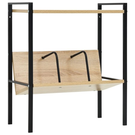 Estantería 2 niveles madera ingeniería negro roble 52x28x59 cm en Librerías y estanterías | Comprar online en Foru.es