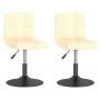 Sillas de comedor giratorias 2 uds terciopelo crema en Sillas de comedor | Comprar online en Foru.es
