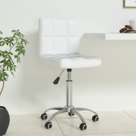 Silla de oficina giratoria de cuero sintético blanco en Sillas de oficina | Comprar online en Foru.es