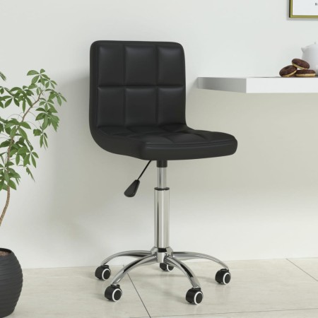 Silla de oficina giratoria de cuero sintético negro en Sillas de oficina | Comprar online en Foru.es
