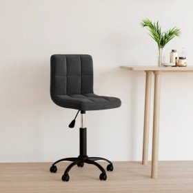 Silla de oficina giratoria de terciopelo negro en Sillas de oficina | Comprar online en Foru.es