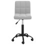 Silla de oficina giratoria de terciopelo gris claro en Sillas de oficina | Comprar online en Foru.es