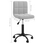 Silla de oficina giratoria de terciopelo gris claro en Sillas de oficina | Comprar online en Foru.es