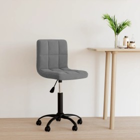 Silla de oficina giratoria de terciopelo gris oscuro en Sillas de oficina | Comprar online en Foru.es