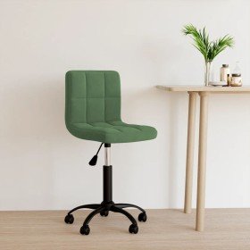 Silla de oficina giratoria de terciopelo verde oscuro en Sillas de oficina | Comprar online en Foru.es
