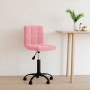 Silla de oficina giratoria de terciopelo rosa en Sillas de oficina | Comprar online en Foru.es