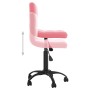 Silla de oficina giratoria de terciopelo rosa en Sillas de oficina | Comprar online en Foru.es