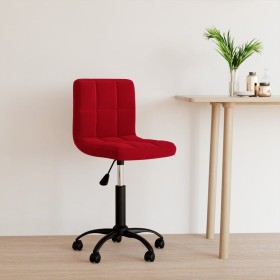 Silla de oficina giratoria de terciopelo rojo tinto en Sillas de oficina | Comprar online en Foru.es