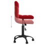 Silla de oficina giratoria de terciopelo rojo tinto en Sillas de oficina | Comprar online en Foru.es
