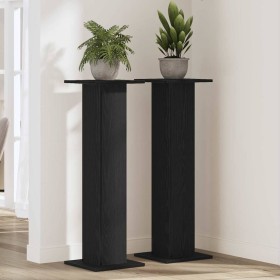 Soporte de plantas 2 pcs Roble Negro 30 x 30 x 95 cm en Soportes para macetas | Comprar online en Foru.es