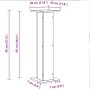 Soporte de plantas 2 pcs Roble Negro 30 x 30 x 95 cm en Soportes para macetas | Comprar online en Foru.es