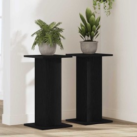 Soporte de plantas 2 pcs Roble Negro 30 x 30 x 60 cm en Armarios roperos | Comprar online en Foru.es