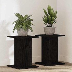 Soporte de plantas 2 pcs Roble Negro 30 x 30 x 40 cm en Soportes para macetas | Comprar online en Foru.es