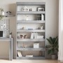 Librería Gris Sonoma 100 x 30 x 198 cm Madera de ingeniería en Soportes para macetas | Comprar online en Foru.es