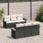 Conjunto de sofá de jardín 7 pcs Negro ratán sintético en Sofás de exterior | Comprar online en Foru.es