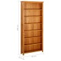 vidaX Estantería de 7 niveles de madera maciza de roble 90x22,5x200 cm en Librerías y estanterías | Comprar online en Foru.es