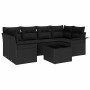 Conjunto de sofá de jardín 7 pcs Negro Poliratán en Sofás de exterior | Comprar online en Foru.es