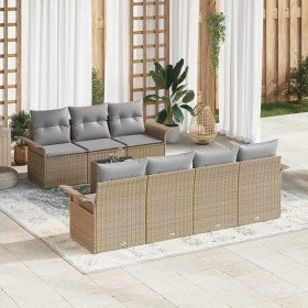 Conjunto de sofá de jardín 8 pcs Beige ratán sintético en Sofás de exterior | Comprar online en Foru.es