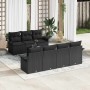 Conjunto de sofá de jardín 8 pcs Negro ratán sintético en Sofás de exterior | Comprar online en Foru.es