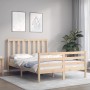 Estructura de cama con cabecero madera maciza 120x200 cm de vidaXL, Camas y somieres - Ref: Foro24-3193786, Precio: 114,18 €,...