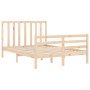 Estructura de cama con cabecero madera maciza 120x200 cm de vidaXL, Camas y somieres - Ref: Foro24-3193786, Precio: 114,18 €,...