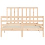 Estructura de cama con cabecero madera maciza 120x200 cm de vidaXL, Camas y somieres - Ref: Foro24-3193786, Precio: 114,18 €,...