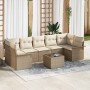 Conjunto de sofá de jardín 8 pcs Beige ratán sintético en Sofás de exterior | Comprar online en Foru.es