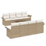 Conjunto de sofá de jardín 9 pcs Beige Poliratán en Sofás de exterior | Comprar online en Foru.es