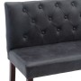Banco de piel de ante artificial gris 120 cm en Bancos para recibidores y almacenamiento | Comprar online en Foru.es