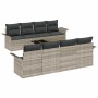 Conjunto de sofá de jardín 9 pcs Gris Claro Poliratán en Sofás de exterior | Comprar online en Foru.es