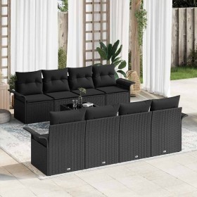 Conjunto de sofá de jardín 9 pcs Negro ratán sintético en Sofás de exterior | Comprar online en Foru.es