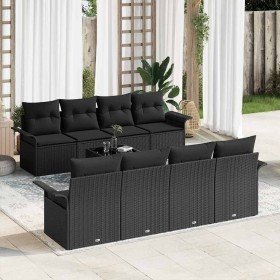 Conjunto de sofá de jardín 9 pcs Negro ratán sintético en Sofás de exterior | Comprar online en Foru.es