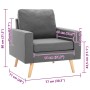 Sillón de tela gris claro en Sillones | Comprar online en Foru.es