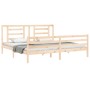 Estructura de cama con cabecero madera maciza 200x200 cm de vidaXL, Camas y somieres - Ref: Foro24-3194721, Precio: 144,16 €,...
