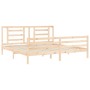 Estructura de cama con cabecero madera maciza 200x200 cm de vidaXL, Camas y somieres - Ref: Foro24-3194721, Precio: 144,16 €,...