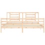 Estructura de cama con cabecero madera maciza 200x200 cm de vidaXL, Camas y somieres - Ref: Foro24-3194721, Precio: 144,16 €,...