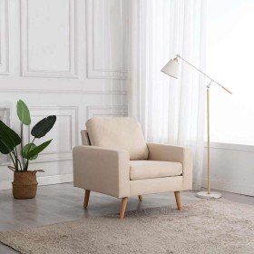 Sillón de tela color crema en Sillones | Comprar online en Foru.es