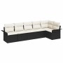 Conjunto de sofá de jardín 6 pcs Negro ratán sintético en Sofás de exterior | Comprar online en Foru.es