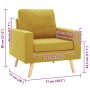 Sillón de tela amarillo en Sillones | Comprar online en Foru.es