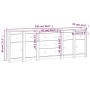 Aparador de madera maciza de pino 230x35x80 cm de vidaXL, Aparadores - Ref: Foro24-3114094, Precio: 337,24 €, Descuento: %