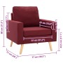 Sillón de tela color vino tinto en Sillones | Comprar online en Foru.es