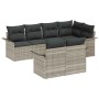 Conjunto de sofá de jardín 7 pcs Gris Claro ratán sintético en Sofás de exterior | Comprar online en Foru.es