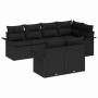 Conjunto de sofá de jardín 7 pcs Negro ratán sintético en Sofás de exterior | Comprar online en Foru.es