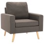 Sillón de tela gris taupe en Sillones | Comprar online en Foru.es