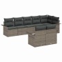 Conjunto de sofá de jardín con cojín 8 pcs Gris ratán sintético en Sofás de exterior | Comprar online en Foru.es