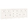 Aparador de madera maciza de pino blanco 230 x 35 x 80 cm de vidaXL, Aparadores - Ref: Foro24-3114095, Precio: 386,12 €, Desc...