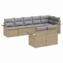 Conjunto de sofá de jardín 8 pcs Beige ratán sintético en Sofás de exterior | Comprar online en Foru.es